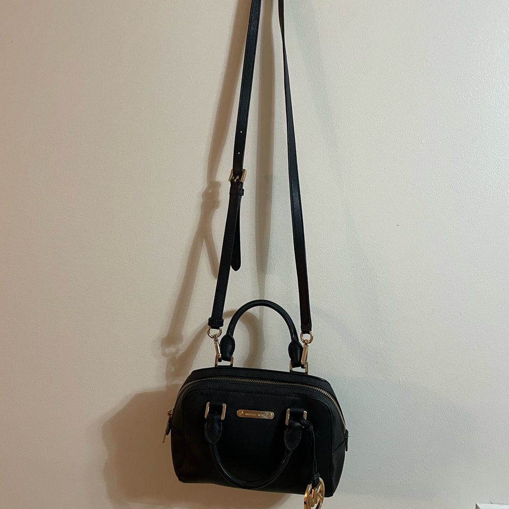 Michael Kors Black and Gold Crossbody Bag